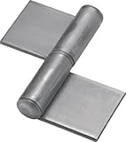 [N-2335948]ＴＲＵＳＣＯ　スチール製特厚溶接旗蝶番　左用　全長７６ｍｍ　（４個入） 2000W76L