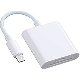 【2024最新 MFi認証製品】2in1 SDカードリーダーiPhone/iPadに適用Lightning SD/MicroSDカード iOS最新対応 設定不要 写真/ビデオ/動画/Word/Excle/PPT/PDF双方向高速データ転送 変換アダプ