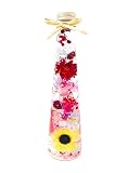 ★ひまわりやシェルで可愛く♪★　人気のBottYハーバリウム‼　コーン瓶200ml1本（キャンディー・ヒマワリ）