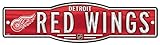 NHL Detroit Red Wings 4 " x17 "インチプラスチックStreet Sign