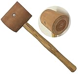 ToolUSA 12-1/2 Inch Rawhide Mallet, 4 Inch Diameter Striking Surface: PH-00244 by ToolUSA