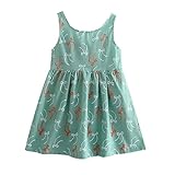 Cutelove 子供服 ドレス ガールズ 女の子 綿 夏 キッズ 可愛い ノースリーブ プリント リボン バックレス ベストドレス プリンセスドレス ワンピース