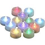 Homemory Flameless Color Changing LED Tea Lights, Battery Operate Small Colorful Tealights, Pack of 