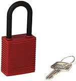 Brady 123333 Lockout Padlock Keyed Alike 1/4 Red [並行輸入品]