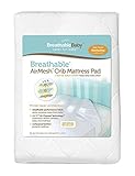 BreathableBaby Airmesh Crib Mattress Pad, White