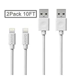 iPhone充電器ケーブル、Quntis 2パック10 ft Extra Long Lightningケーブルコード認定to USB充電充電器ワイヤfor iPhone 7 7 Plus 6s Plu
