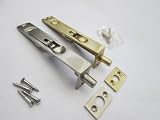 IRONMONGERY Worldâ ® 4インチ/ 100 mmソリッド真鍮仕上げレバーアクションフラッシュスライドドアロックボルトで3つ仕上げ( Polished Brass ) by ironm