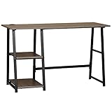 タマリビング デスク ブラック ／ ブラウン 幅120 収納 棚 収納棚付き ラック ラック付きデスク 学習デスク パソコンデスク パソコン台 ウィズＤ 50003991