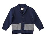 D.fesense バイカラーカーディガン/ 100cm /ネイビー AP624502610