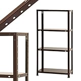 スマートラック NSTR-437 幅60×奥行45×高さ120cm 4段 ブラウン 40㎏/段