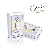 4パックvibelite LEDバッテリ駆動式ワイヤレスナイトライトスティックタップタッチランプstick-onプッシュライトクローゼット、キャビネット、カウンタ、またはユーティリティ部屋、コードレス