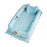 Burning Go 寝ござ付き ベビーベッド 添い寝ベッド ベッドインベッド ベッドガード 枕付き おむつ換え 持ち運びに便利 通気性 赤ちゃん 洗濯可