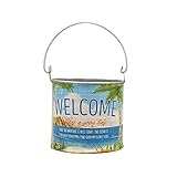 GREENHOUSE サマーブリキ缶ポット ラウンド S オーシャン 3831-E