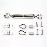 ケーブル手すりキット、フィット1 / 8 "ステンレス鋼線ロープケーブル用のスーツ木製またはスチール投稿 1 Pack DYWISHKEY-KLM1set