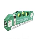 MINI LASER ミニ水平器 レーザー付きレベル レーザー墨出し器 グリーンレーザー Greenレーザー コンパクト 測定器 1台4役レーザーポインター メジャーテープ 3方向水準器 スケール 定規 ものさし 2.5mメジャー コンベックス(ミニレーザー墨出し器②)