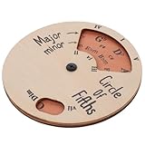 ABOOFAN 五度圏ホイール ギター 木製メロディツール 五度圏デコーダ ミュージシャンのためのメロディーツール 5度圏ホイール 楽器メロディツール ミュージカルコードホイール 楽器