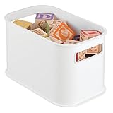 mDesign peytonstackstorwhite Small Bin - 10" x 6" x 6" 7231MDT