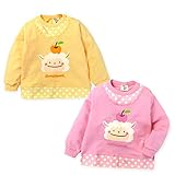 ベビー服 女の子 トレーナー 長袖 Sunny Sheep ミニ裏毛 スナップボタン レース ドット ひつじプリント 女児 ベビー (2.ピンク/80cm)
