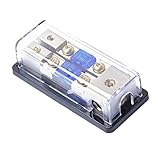 Dolity ユニバーサル　4GA イン 8GA アウト　車用　電子パーツ　ヒューズホルダー　ANLヒューズ　ブロック　ヒューズボックス　