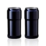 アトラス 保冷缶ホルダー 500ml缶用 キャンプ アウトドア ペア 缶ビール 真空断熱 ネイビー AWCH-500NV2P