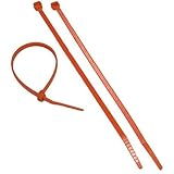 Morris 20627 Fluorescent Nylon Cable Tie with 50-Pound Tensile Strength 8-Inch Length Orange 100-Pac