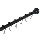 Kingston Brass KSR115 Edenscape Straight Shower Curtain Rod with Shower Curtain Rings, Oil Rubbed Br