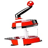 Perfk プラスチック製　高品質　食べ物チョッパー　スライサー　カッター　調理器具　肉挽き器　ニンニク　プレス　耐摩耗性　赤