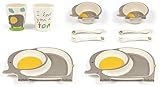 Tiny Footprint 10-Piece Bamboo Dinner Set (Elephant Print) by Tiny Footprint