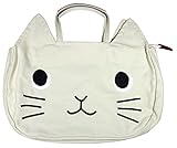 のあぷらす 和風・ねこねこミニバッグ 白ねこ