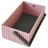 八幡化成 ハンドル付きスクエア型収納 sceltevie omnioffre(オムニオッフル) S ローズピンク