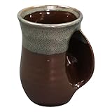 Clay in Motion Handwarmer Mug - Mocha - Right Handed by Clay in Motion