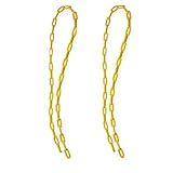 AGPtek 1.5m / 5フィート 防水 イエロー フル塩化ビニルコーティング スイングシート用チェーン ベビースイング 幼児用スイング Trapezeバー ジャングルジムリング プレイグラウンド