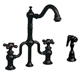 Whitehaus WHTTSCR3-9772SPR-ACO Haus 6 3/16-Inch Bar Bridge Faucet with Short Swivel Spout, Lever Han