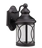 Chloe Lighting CH5781-BLK-OSD1 10.5-Inch Tall Transitional 1-Light Black Outdoor Wall Sconce [並行輸入品]