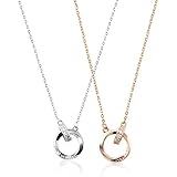 [Nicoiro] ペアネックレス 肌に優しい素材を採用 ペアルック カップル お揃い ネックレス プレゼント S925 (Fall In 