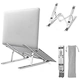 折りたたみ式 ノートパソコンスタンド 軽量 pcスタンド ラップトップスタンド 高さ・角度調整可能 アルミ合金製 人間工学設計 優れた放熱性