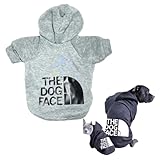COTEN 犬服 フード ドッグウェア トレーナー ペット ワンちゃん フード付き お出かけ お散歩 おしゃれ 防寒 可愛い 愛犬 秋 冬 あったかい 小型犬 中型犬 大型犬 (ライトグレー, 6XL)