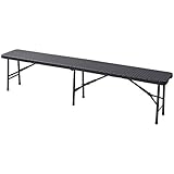 山善 ガーデンマスター ウィッカー調 フォールディングガーデンベンチ 折りたたみ ダークブ IFB-1828(BR)