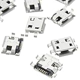 10pcs micro usb type b female 5pin socket 4legs smd smt soldering