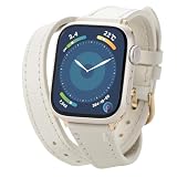 エレコム アップルウォッチ バンド Apple Watch 41mm 40mm 38mm スリムタイプ 2重巻き ソフトレザー オフホワイト AW-41BDLWJWH