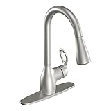 Moen CA87011SRS Single Handle Kitchen Faucet with Pullout Spray from the Kleo Collection, Spot Resis