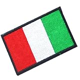 イタリア国旗 パッチ 縫製 パッチ ステッカー 刺繍パッチ 補修布 Diy 手芸 飾り素材 アクセサリー 装飾 マジックテープ パッチ 衣服 装飾用品 8*5cm スタイル2