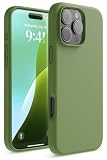 【elago】iPhone16ProMaxケース シリコン耐衝撃指紋防止サラサラ シダーグリーン