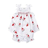 Cutelove 子供服 Tシャツ キャミソール Tシャツ＆パンツ 上下セット 蝶結び付き スイカ柄 可愛い ショートパンツ 袖なし ベビー 女の子 夏