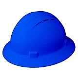 ERB Safety Products 19336 Americana Full Brim Vent Standard Hard Hat, Size: 6 1/2 - 8, Blue by ERB