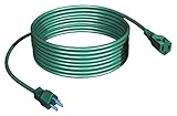 Westinghouse 28289 15-Feet Outdoor Single Outlet Power Cord, Green [並行輸入品]