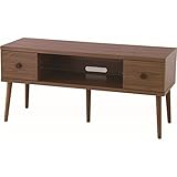 テレビ台/テレビボード 【幅105cm】 26型～42型対応 強化ガラス棚付き ウォールナット 『アルム』 ALM-11WAL