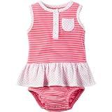カーターズ Carter's/ ストライプ サンスーツ ピンク ロンパース半袖 12ヶ月【並行輸入】