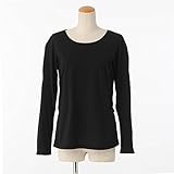 西松屋 EDM 授乳口付きシンプル無地ラウンドネック長袖Tシャツ【M・L】 マタニティ L ブラック