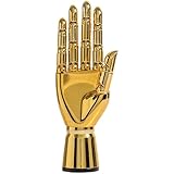 Lankater ハンドモデル 指 フィギュア ハンドマネキンス ウィンドウ ディスプレイ 可動 ジョイントハンド 小道具 装飾品（金）